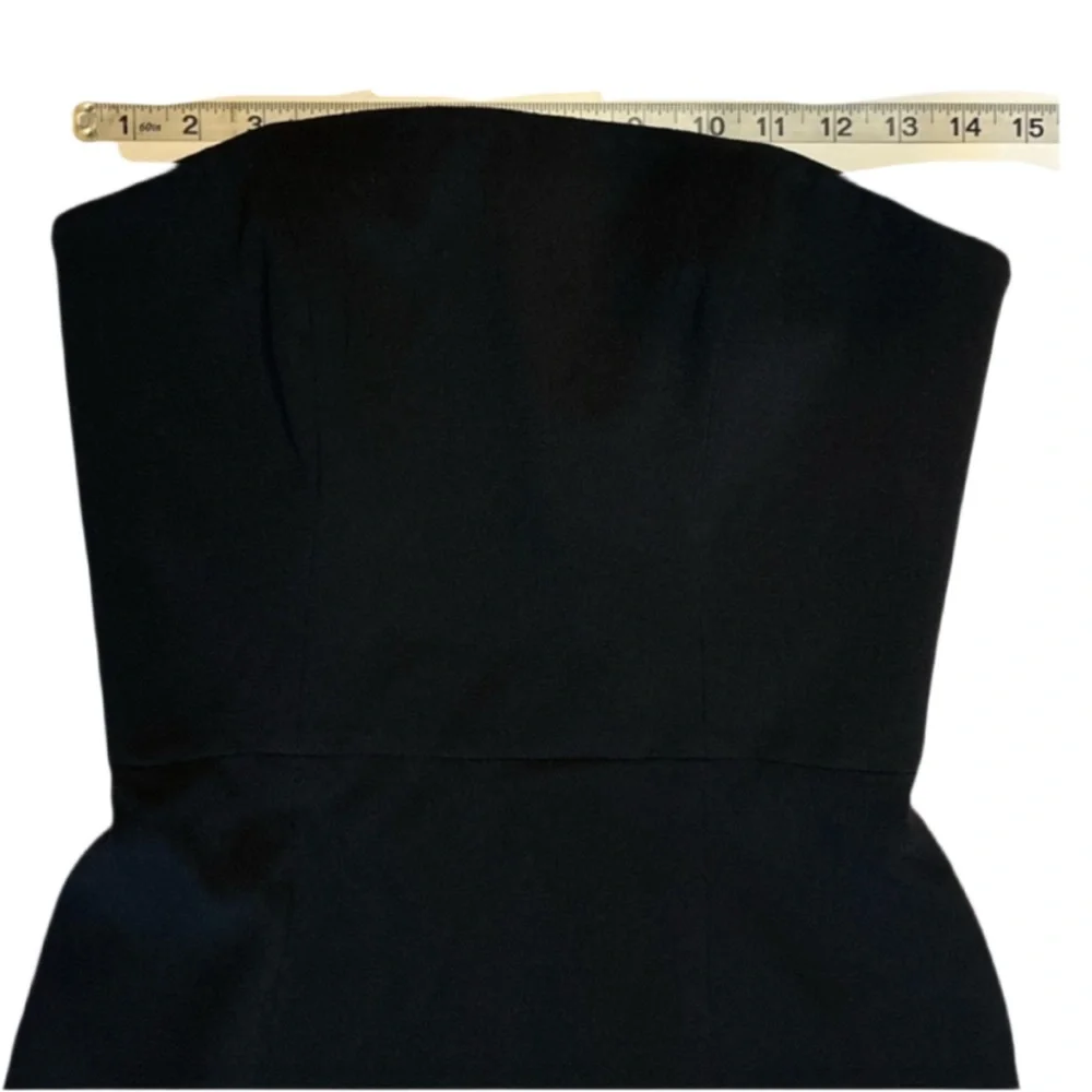 NWT DRESS THE POPULATION | Madison Strapless Midi Dress Gown Prom Formal Black